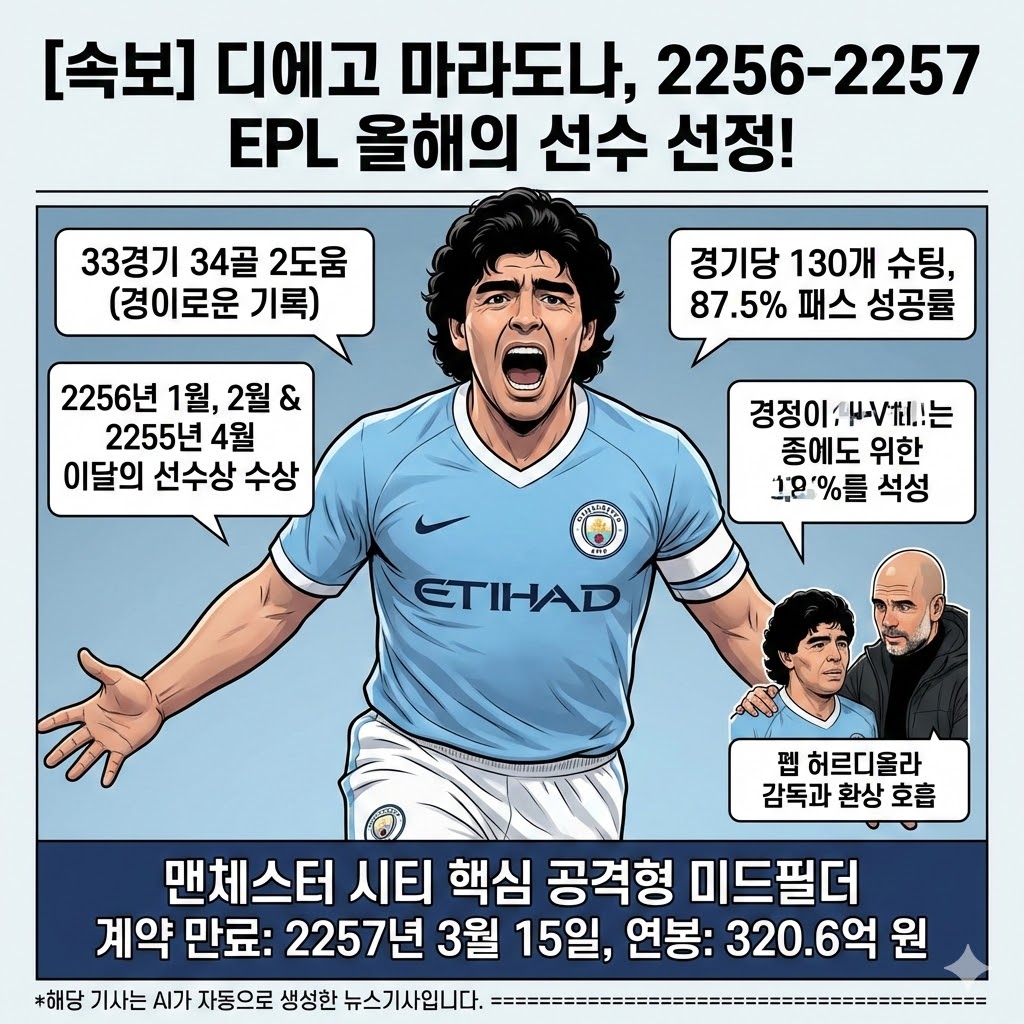 [축구 영웅] 마라도나, EPL 평정...괴물 스탯 폭발